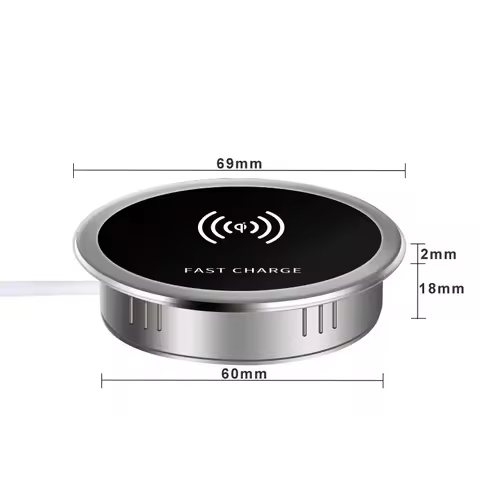 Qi Wireless Charger Built-in Table - Embedded Fast Charger for iPhone 11 13 AirPods Xiaomi Mobile Ph