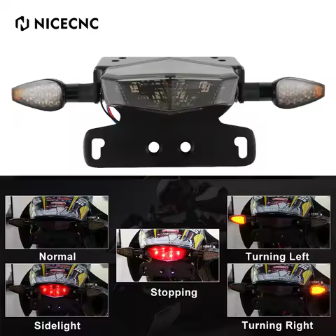 For Suzuki DRZ400S 2000-2024 DRZ400SM 2005-2024 Motorcycle LED Turn Signal Indicator Light Rear Brak