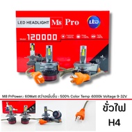 Car LED Headlights H4 60watt Lights White Light 6 000k M8 Pro Headlight Bulb