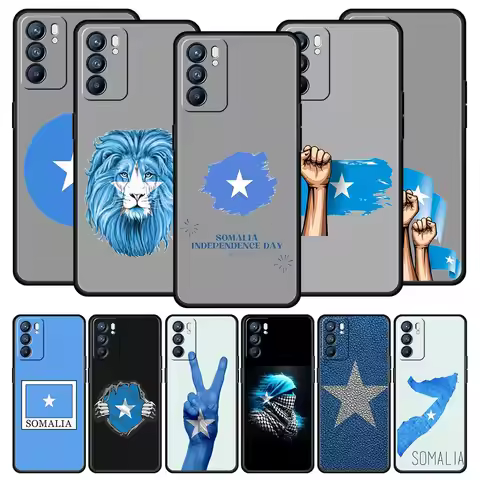 Somalia National Flag Phone Case For Oppo Reno14 Reno13 Reno12 11 F 10 Find X5 X9 Pro A54 5G A53 A9 