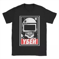 Vintage Escape From Tarkov Tagilla Helmet T Shirt untuk Lelaki dan Wanita Leher Bulat Kapas