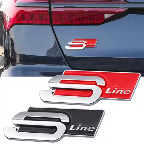 Metal Car logo Sticker Badge Decoration Decals For Audi Sline TT Q2 Q3 Q5 Q7 Q8 A3 A4 A5 A6 A7 R8 B5