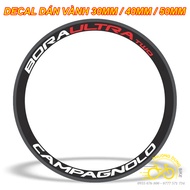 Tem decal dán vành xe đạp road 700C (CAMPA DURA GIANT FAST FORWARD...)