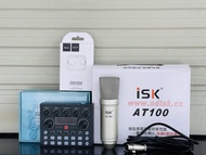 Bộ thu âm live stream k10 2022 Mic thu âm AT100 tặng kèm tai nghe hoco