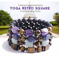 Retro Square Yoga Health Energy Bracelet (GCP28)