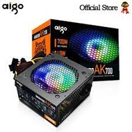 Aigo AK 700W PC PSU Power Supply unit 80plus Black Gaming Quiet 120mm rgb Fan 24pin 12V ATX Desktop
