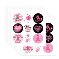 seng Ribbon Sticker Pink Sticker Water Bottle Labels Breasts Cancer Awareness Label Sticker for Even