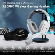 L80PRO Wireless Gaming Headset Lightseed Tech- Built-In&Detachable Dual Microphone-Lightweight Headp