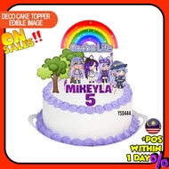[CUSTOM NAME] Happy Birthday Cake Topper Gacha Life Decoration Set Party Accessories Banner Hiasan K