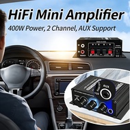 Mini HIFI Power Amplifier 2 Channel 12V AK270 Audio Power Amplifier Low Distortion Support AUX Video
