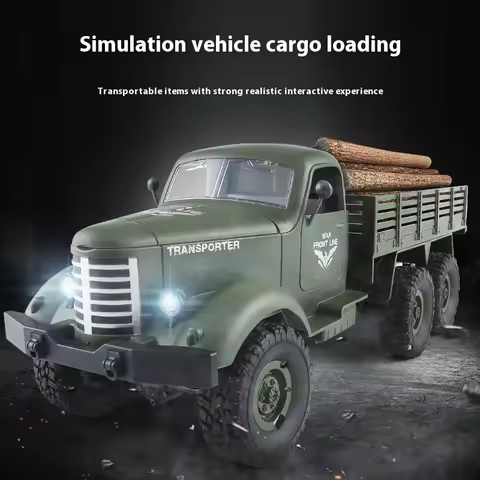 Jjrc Q60 Q75 1:16 Rc Car Simulation Thaad Six Wheel Military Truck Model Off-Road Climbing Children'