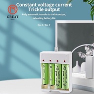 GREATMY AA / AAA Battery Charger Independent Adapter 4 Slot USB Battery Charger