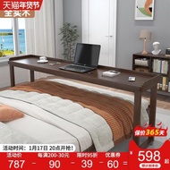 實木跨床桌可移動小桌子懶人桌雙人床邊桌電腦桌家用長條床上書桌