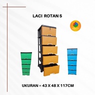 Laci cabinet susun 5 plastik/laci plastik susun 5