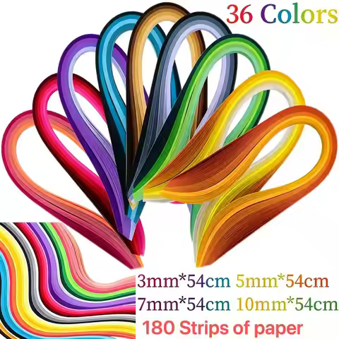 36 Colors Quilling Paper Strips DIY Hand Craft Supplies Handmade Card Flower Animal Art Decoration K
