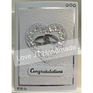 Closest to A5 Size Handmade Card Greeting Card Wishes Card Wedding Congratulations Card