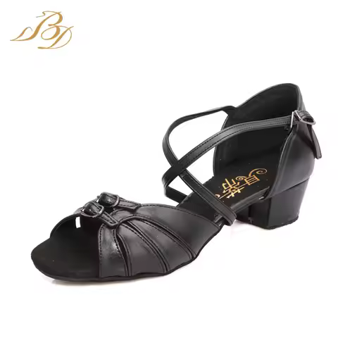 Children's Latin Dance Shoes Girls Professional White Latin Shoes Soft Sole JUST BD Dance 609