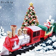 [Dickly] Retro Christmas Train Set Toy Train Set Toys Train Model Battery Powered