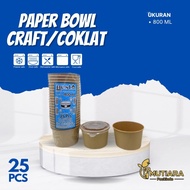 [Contents 25 Pcs] Paper Bowl Craft Brown/ 800 CheapestML