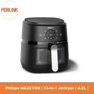 Philips NA221/09 | 13-in-1 Airfryer | 4.2L | Fry, Grill, Bake...++ | See-Thru Window | Up to 90% Les