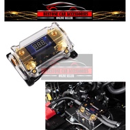 Digital LED Display ANL Fuse Box  Holder 0, 2, 4, Gauge 100A Gold