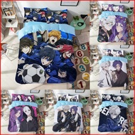 YT1 BLUE LOCK 3IN1 Bed Sheet Quilt Cover Pillowcase Premium Quality Bedding Set Home Bedroom Washabl