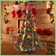 [ Foldable Christmas Tree,Lighted Xmas Tree,6 Ft, Easy Assembly Tree , Christmas Tree for Indoor Home