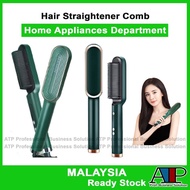 Beauty🪞 Hair Straightener Comb Heating Hair Straightener Styling Tool Comb Curler kskin Sikat Peluru