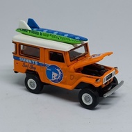 Johnny lightning 1980 toyota land cruiser fj40 cars of 1980 loose diecast 1/64 (t)