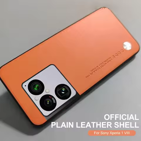 Xperia1VIII Case Plain Leather Phone Cover For Sony Xperia 1 VIII Xperia1 8th 1VIII 5G 2026 Soft Cam