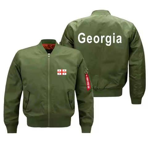Funny Georgia Military Flight Aviation Men Ma1 Bomber Jacket Outdoor Windproof Man Baseball Coats