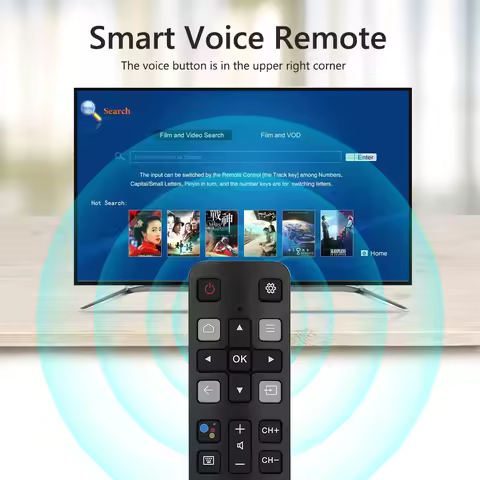 Practical TV Remote Control with Voice Control Portable Smart TV Controller Battery Powered Replacem
