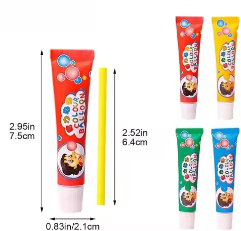 5/10/20pcs Magic Bubble DIY Bubbles Children Elastic Bubble Balloons Blow Up Balloons with Straw Par