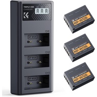 K&F CONCEPT 3-Pack NP-W126S Battery and Upgraded 3-Slot X Half Battery Charger Compatible with Fujif