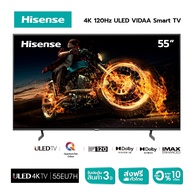 Hisense TV 55 นิ้ว รุ่น 55EU7H ทีวี 4K ULED VIDAA 120HZ U6 Quantum Dot Colour Smart TV /DVB-T2 / USB 2.0 /3.0/ HDMI /AV / Voice control