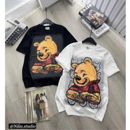 POOD KIM SA BEAR T-SHIRT EMBROIDERED WITH 2 SIDES OF PANTS QCL1 MS17003