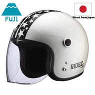 【RIDEZ】 Jr STAR Jet Helmet Bike Pearl White Kids (53-54cm) Motorcycle Helmet Jet with Open/Close Shi