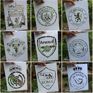 Stencil / Football Club logo print, (size A4) 01