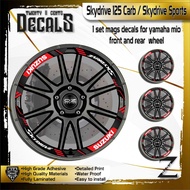 Suzuki Skydrive 125 / Skydrive Sports Rim Mags High-Quality Decals and Stickers (printed)