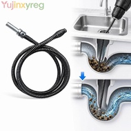 YUJINPH Drain Snake, Steel Drill Powered Plumbing Snake,  Flexible Spring Spiral Head Bendable Sprin