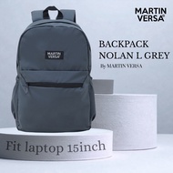 MARTIN VERSA Nolan Backpack - Men's and Women's Unisex Laptop Backpack - Grey