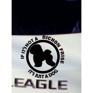 Bichon Pet Sticker Waterproof Golf Cute Car Sticker English Car Sticker Electric Car WP8A
