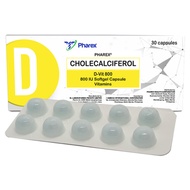 PHAREX Cholecalciferol  D-Vit 800 800IU Softgel Capsule (sold per piece)