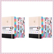 (JGRW) 2X Password Keeper Book with Alphabetical Tabs for Seniors, Password Notebook D