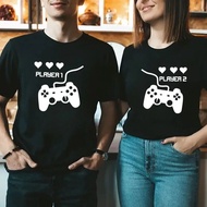COD Couple T Shirt Layer 1 and Player 2 Game Graphic Tshirts Har G1BX