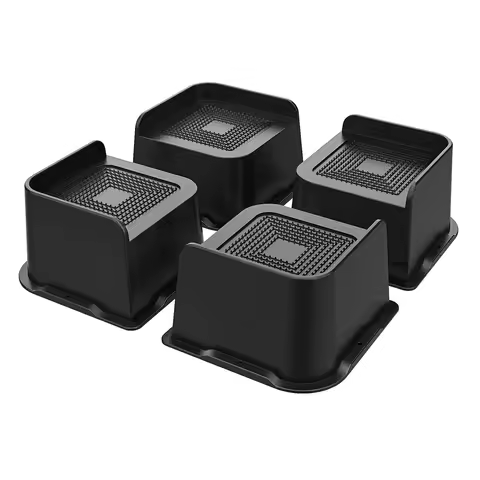 A04I Bed Risers 3 Inch Heavy Duty, 4.8x4.8In Wide Opening Furniture Risers 4 Pack,Bed Lifts Risers f