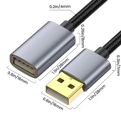 10m 5m 3m 1.8m 0.3m USB 2.0 Extension Cable Male To Female Male Data Cord USB2.0 Extender For PC PS3