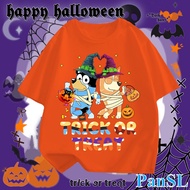 100CM-5XL Baju Halloween T-Shirt Trick or Treat Tee Kids Adult  Cartoon Shirt Crew T-Shirt Cotton Sh