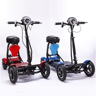Lithium Mini Folding Electric Scooter for Kids, Handicapped, Four Wheel, Two Seat, Mobility for Adu