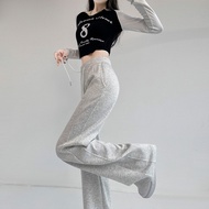 elgini tracksuit seluar track lelaki baggy tracksuit American Wide-Leg Lazy Magic Pants Women's High